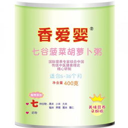 菠菜胡萝卜大米粥 香爱婴婴童用品 香爱婴七谷菠菜胡萝卜香蕉粥